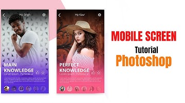 Mobile App UI design In Photoshop - Adobe Photoshop Tutorial 2020