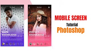 Mobile App UI design In Photoshop - Adobe Photoshop Tutorial 2020 screenshot 5