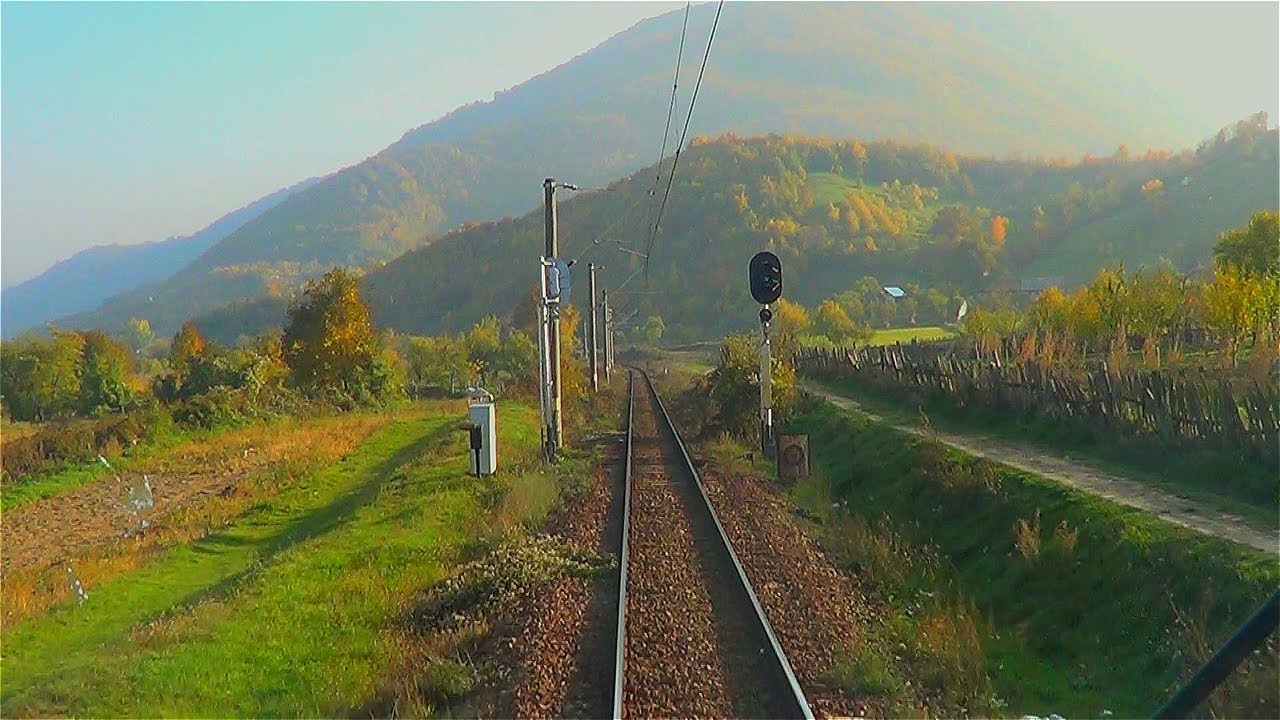 Train cab view-040EC and TRAXX-Secvente Caransebes-Herculane-Timisoara-Arad-Führerstandsmitfahrt-火车