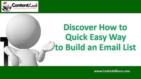 Content Lock WP Plugin | Email List Building | Quick Easy Way to Build an Email List