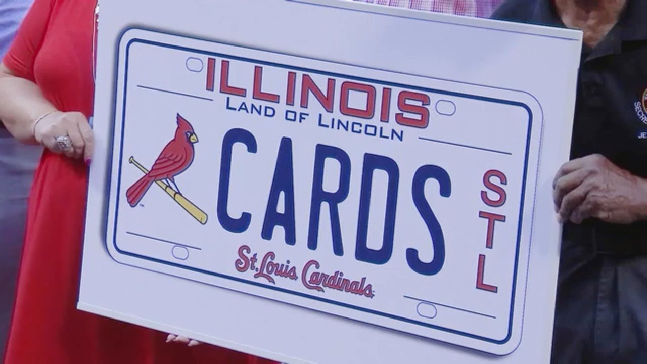 Official St. Louis Cardinals brand license plate coming to Illinois - YouTube