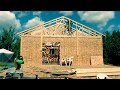 CABIN BUILD | THE ROOF TRUSSES ARE UP! - Ep.85