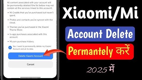 How to Delete xiaomi account permanently | mi account delete कैसे करे | Remove Mi Account | Redmi