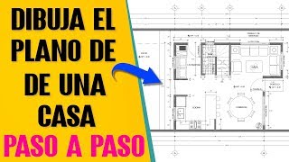 Dibujar el plano de una casa paso a paso en Autocad  Parte 1 Tutorial en español 2020