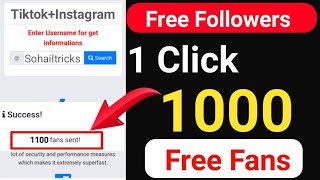 How To Get 1000 Followers On Tik Tok ll How To Get 0 To 100K Followers On Tik Tok Fast ll 100%
