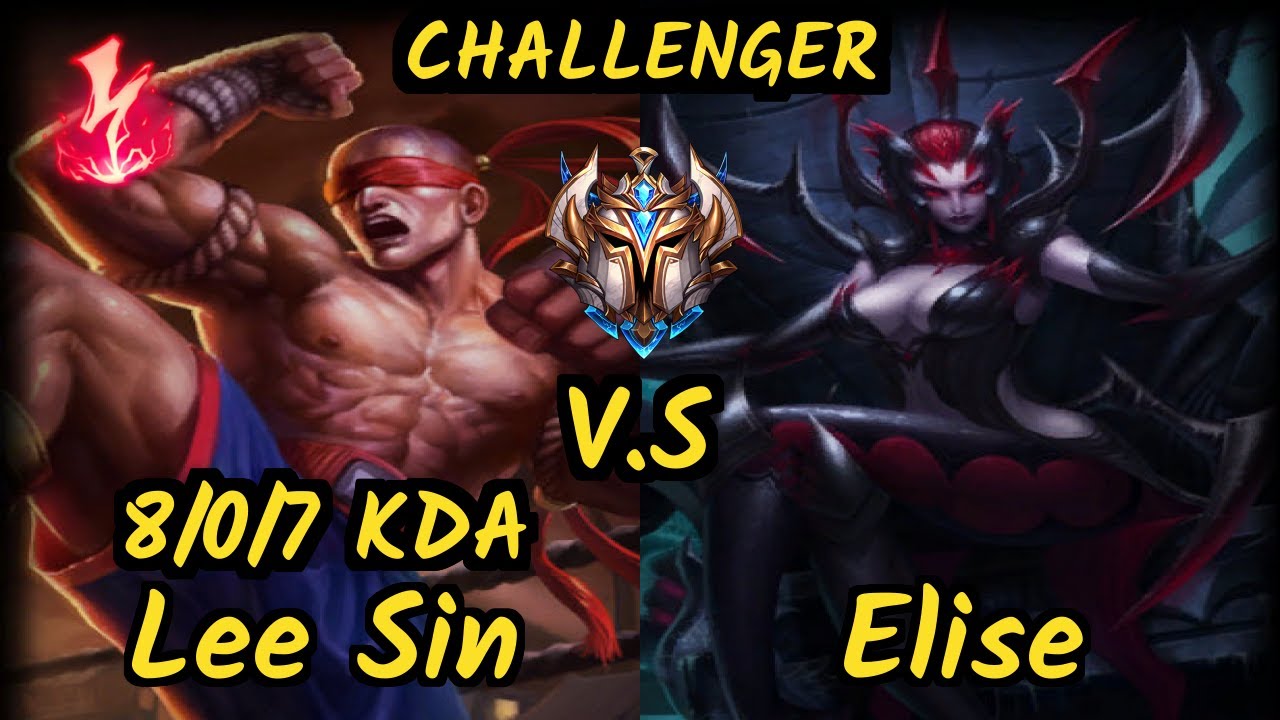 JAG Malrang (LEE SIN) vs ELISE - 8/0/7 KDA JUNGLE CHALLENGER GAMEPLAY - KR