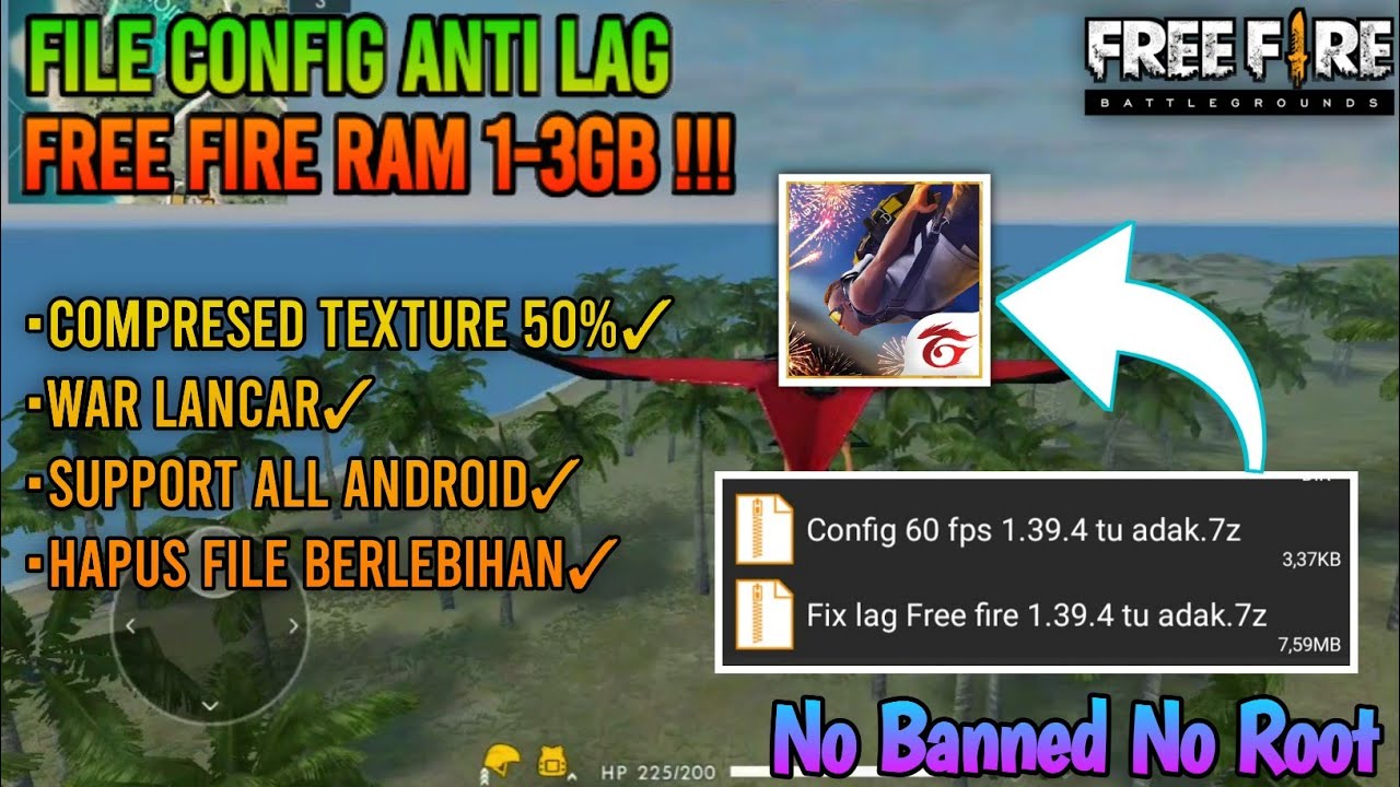 Fix Lag Free Fire Ram 1GB!| ANTI PATAH PATAH CLUB V1.34.4 - 