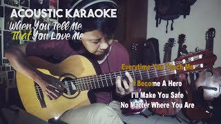 When You Tell Me That You Love Me - Westlife, Diana Ross (Acoustic karaoke With Lyrics)