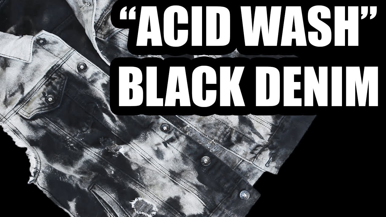 Ved en fejltagelse skal heldig Acid Wash" BLACK Denim | TUTORIAL | Metalhead Threads - YouTube