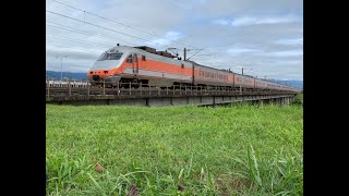 臺灣鐵路 E1000型機車推拉式自強號 離站 GTO-VVVF