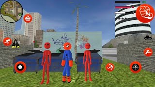 Amazing Spider Stickman Rope Hero Gangstar Crime Simulator | Android/iOS | Gameplay | HD screenshot 3