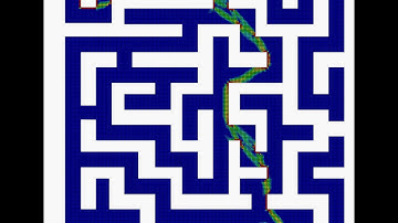 Shortest path planning for the complex maze #2 with a small amount of conductive material.