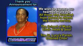 Magdalen Lambert thank you