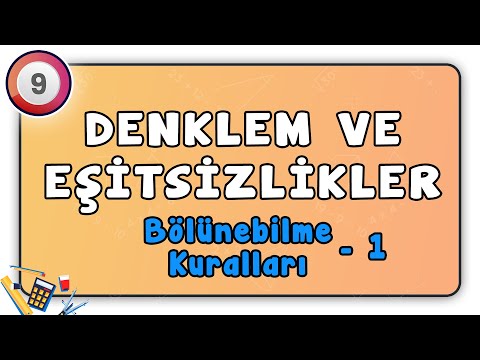 Bölünebilme Kuralları 1 | Denklem ve Eşitsizlikler 4 | 9.Sınıf Matematik | #9.sınıf #matematik