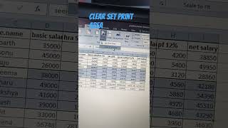 #Excel me Print Area Set &amp; Clear kaise kare? 🤯# | Easy Trick in Hindi #shorts #trending #new excel