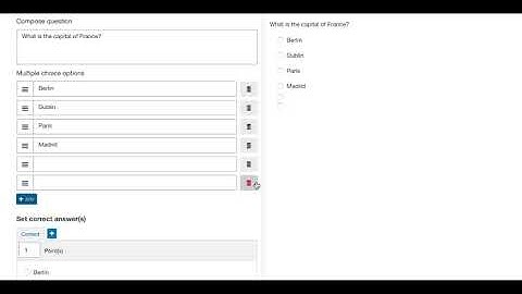How to create a Multiple Choice question