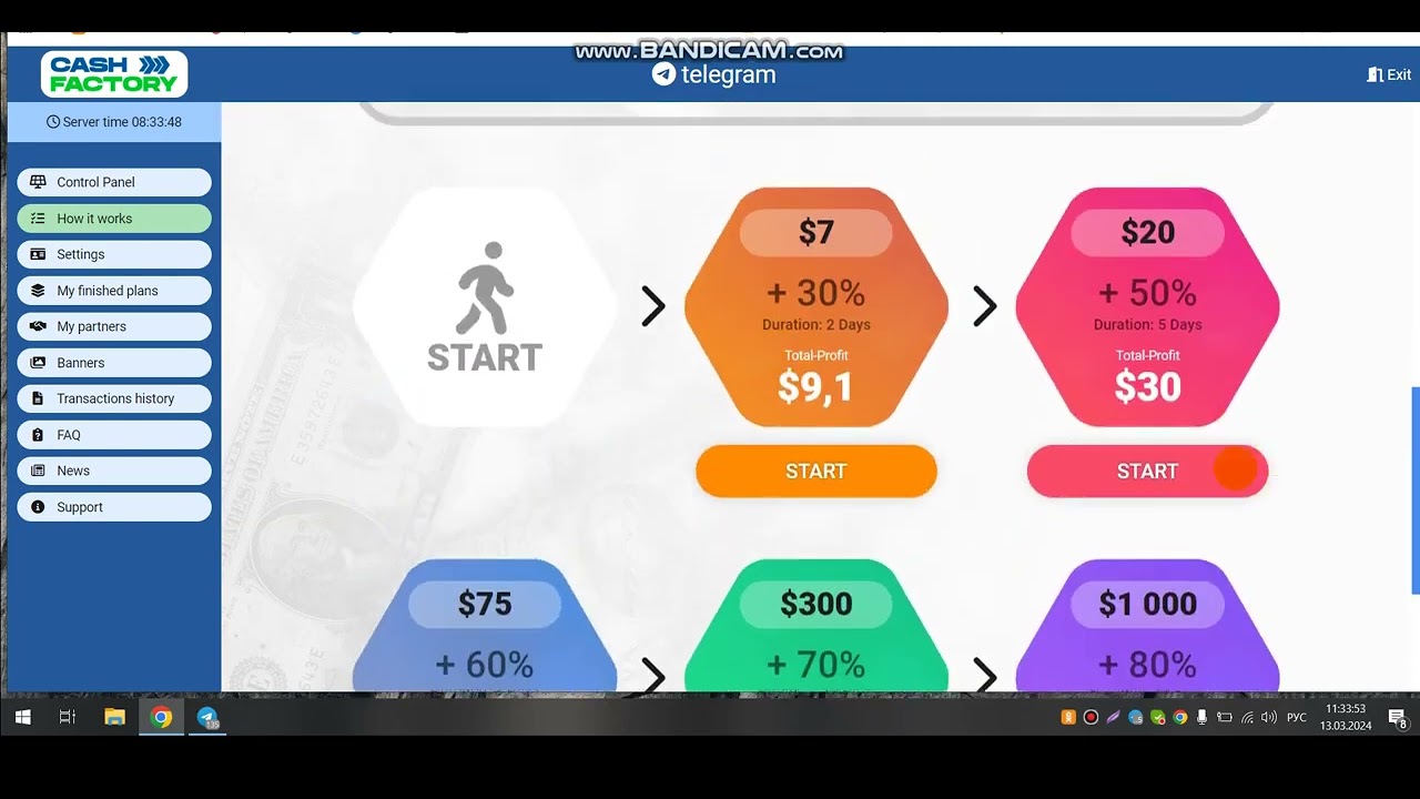 CASH Factory ПЛАТИТ! вывод 25$! Пассивный доход