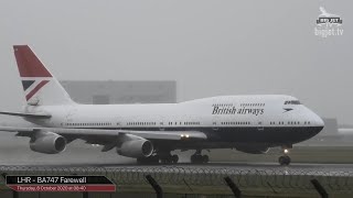 British Airways 747 Final Farewell from London #Heathrow #BA747Farewell