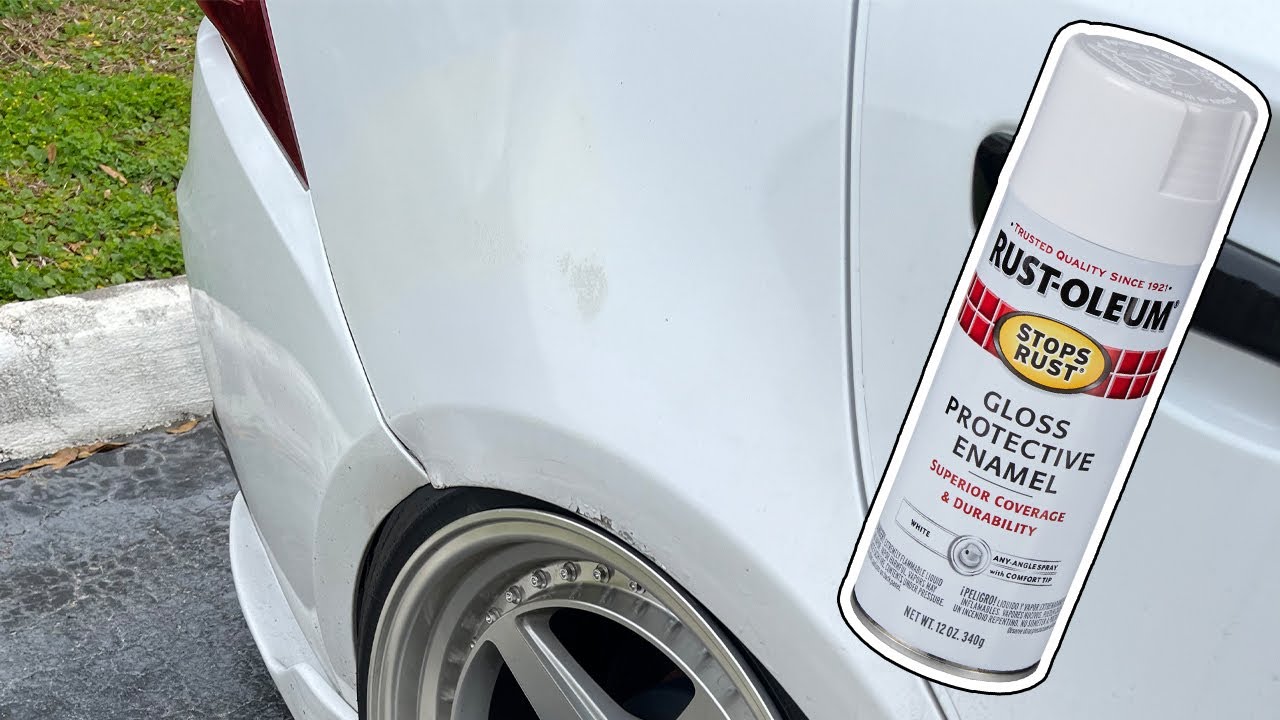 Rattle Can Painting My Quarter Panel YouTube