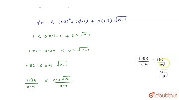 The least positive integer n for which sqrt(n+1) - sqrt(n-1) lt 0.2 is  | CLASS 12 | QUESTION P...