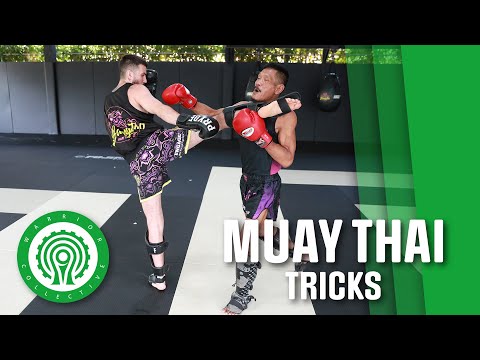 Muay Thai Tricks - 3 Ways to Catch Your Next Opponent by SURPRISE with Savvas Michael & Ajarn Wat