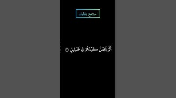 سورة الفيل بصوت ياسر الدوسري #ياسرالدوسري #قرآن #قرآن_كريم