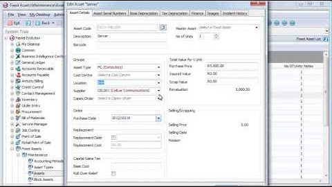 Sage Evolution Fixed Assets Overview