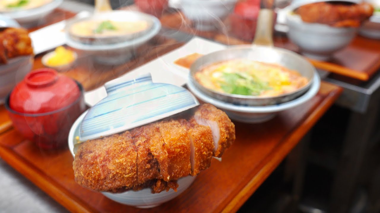 ⁣カツ丼 Katsudon - Japanese Street Food Pork Cutlet - とんかつ 大阪 活旬 大枡