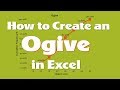 Ogive (Cumulative Frequency Graph) using Excel's Data Analysis