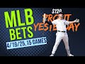 MLB BETS 4/19/25 Player Props,Parlays &amp; Home Run Pick's
