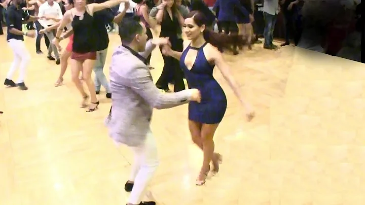 Michelle Morales social salsa dancing @ Seattle Co...