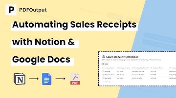 Sales Receipt PDF Generator | Generate Sales Receipts on automation using Notion and Google Docs