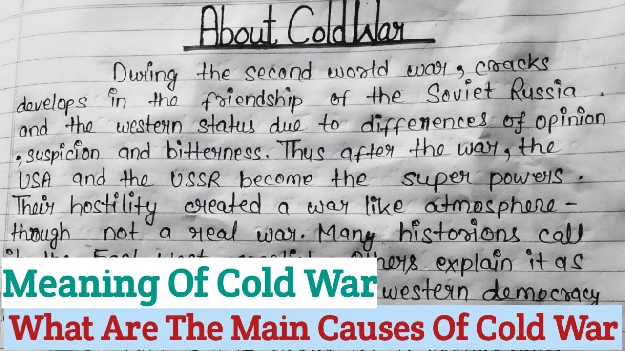 cold war essay youtube