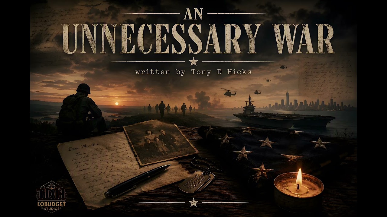YouTube thumbnail for An Unnecessary War - written by Tony D Hicks