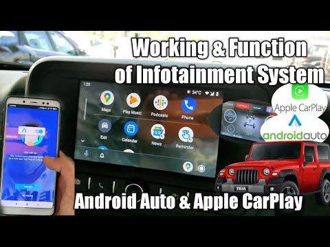 Working of AndroidAuto & Apple CarPlay  on THAR 2020 || NEW THAR Infotainment system working & usage