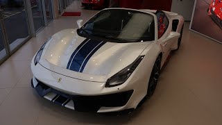 The all new ferrari 488 pista has made its way to houston texas and i
am glad be first one show you guys cool features of car. think it i...