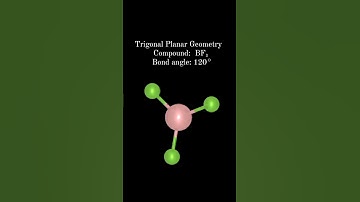 Trigonal planar geometry of BF3 | 3D animation | #amazingshorts #chemistryshorts #foryoushorts