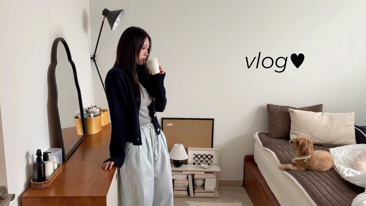 집순이의 모닝루틴 🛁 여전히 집 꾸미고 애플크럼블 만들어 먹은 일상 브이로그! 최근 소비까지 💸 ㅣmorning routine vlog