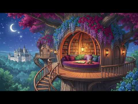 canopy village library 📖 cozy fantasy lofi reading and study music