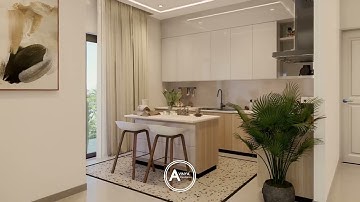 Modern 3D Interior Animation | Living Room & Kitchen Walkthrough (Blender + D5 Render)