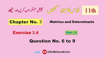 Class 11 Math Chapter 3 Exercise 3.4 Part 2 | Exercise 3.4 class 11 Part 2 | Math 11 Ex. 3.4 Part 2