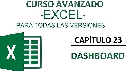 Curso Excel - Capitulo 23 - Como crear un Dasboard sencillo