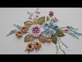 Dimensional Embroidery | Bouquet of flowers|Brazilian Embrpodery Stitches