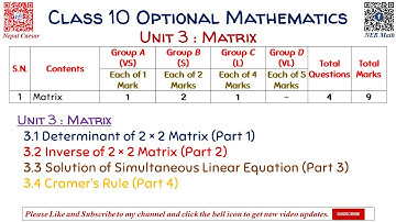 Class 10 O. Math || Matrix Part 1 || Determinants of Matrix || Very Short and Short Questions