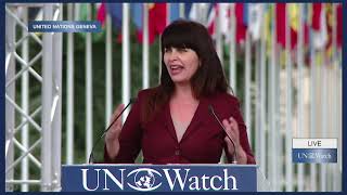 Einat Wilf Speaks at UN Watch Rally Against Anti-Israeli Bias