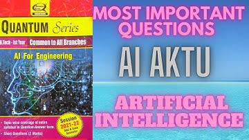 Artificial intelligence most important questions Aktu |Ai most important questions last year aktu