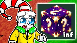 I Cheated with INFINITE COSMIC LUCKY BLOCKS in Bedwars..