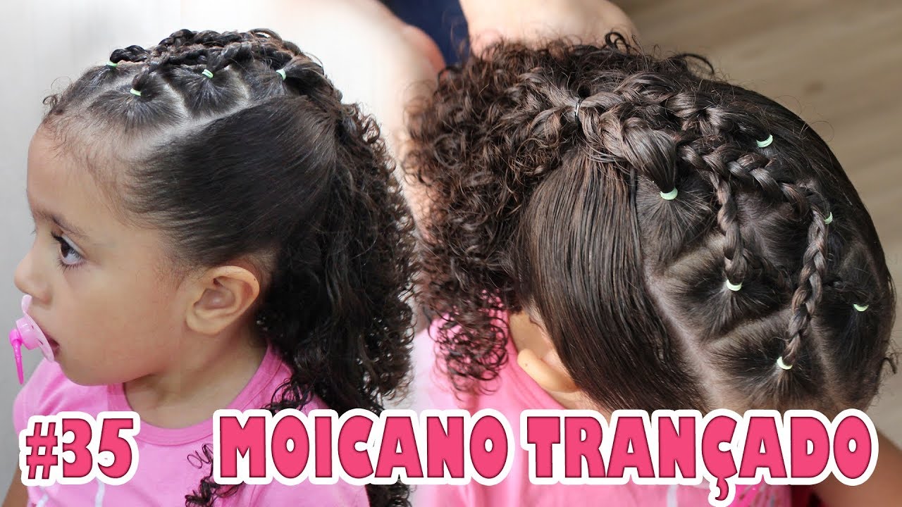 MOICANO TRANÇADO - Penteado infantil fácil cabelo cacheado fácil #35 -  thptnganamst.edu.vn