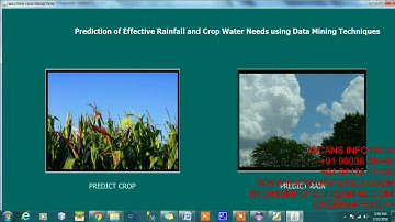 Prediction of effective rainfall and crop water needs using data mining - IEEE PROJECTS 2018