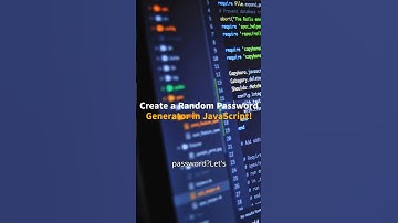 Create a Random Password Generator in 10 Lines of JavaScript! 🔐💻🚀 #coding #programming #javascript